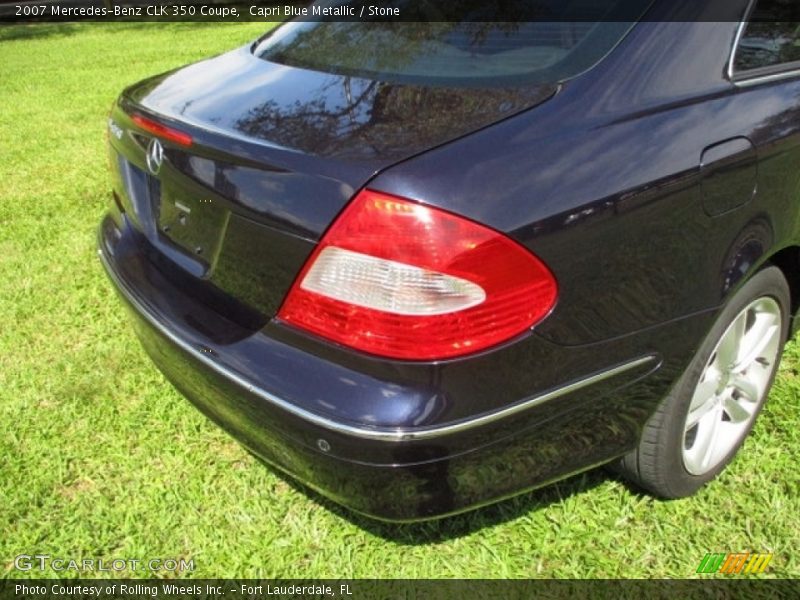 Capri Blue Metallic / Stone 2007 Mercedes-Benz CLK 350 Coupe