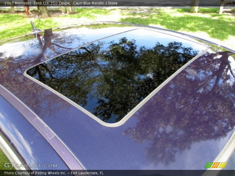 Capri Blue Metallic / Stone 2007 Mercedes-Benz CLK 350 Coupe