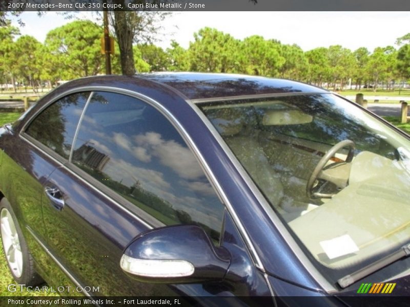 Capri Blue Metallic / Stone 2007 Mercedes-Benz CLK 350 Coupe