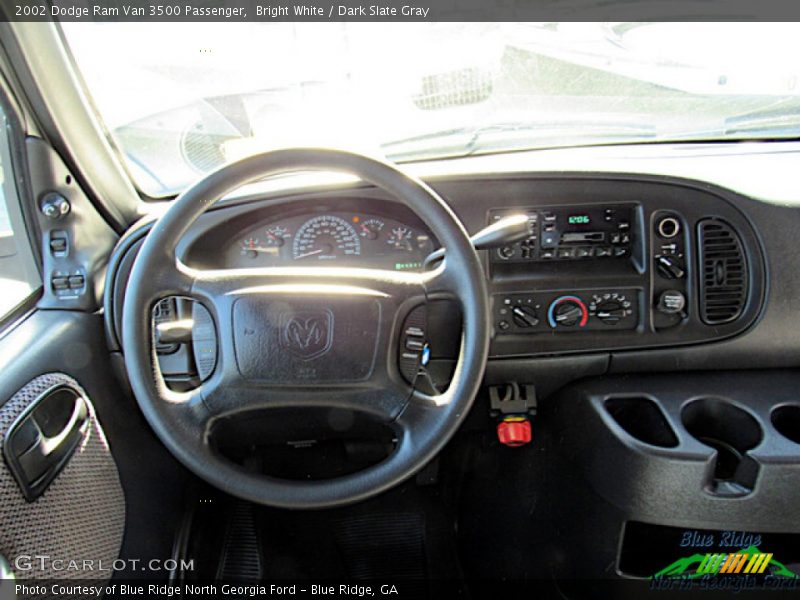 Bright White / Dark Slate Gray 2002 Dodge Ram Van 3500 Passenger