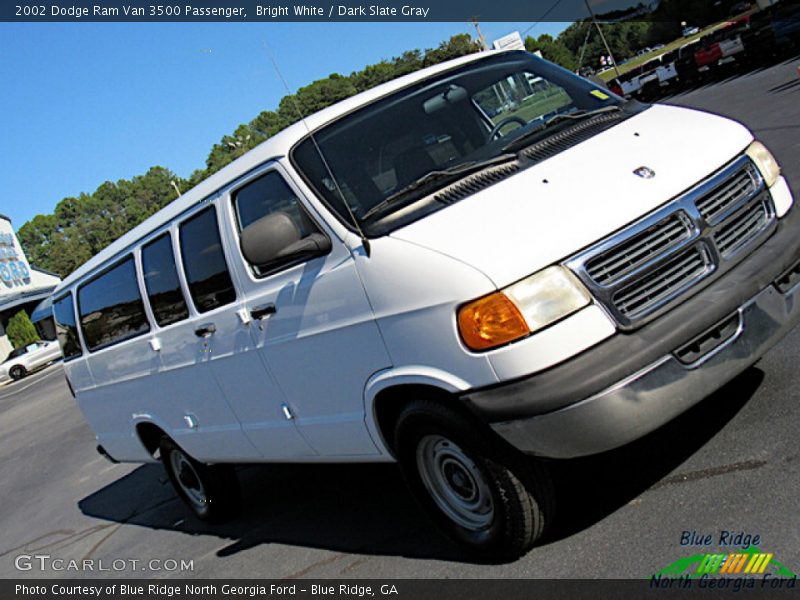 Bright White / Dark Slate Gray 2002 Dodge Ram Van 3500 Passenger