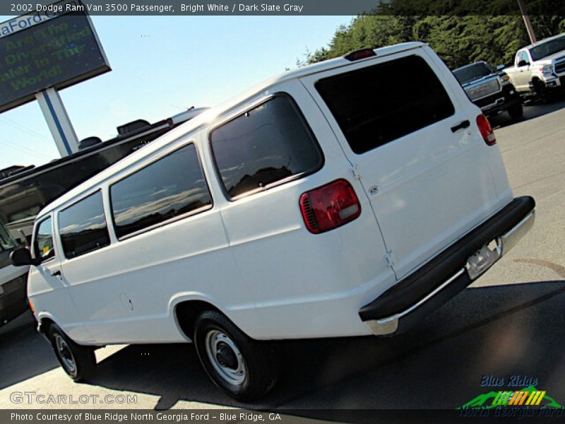 Bright White / Dark Slate Gray 2002 Dodge Ram Van 3500 Passenger