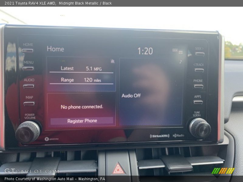 Midnight Black Metallic / Black 2021 Toyota RAV4 XLE AWD