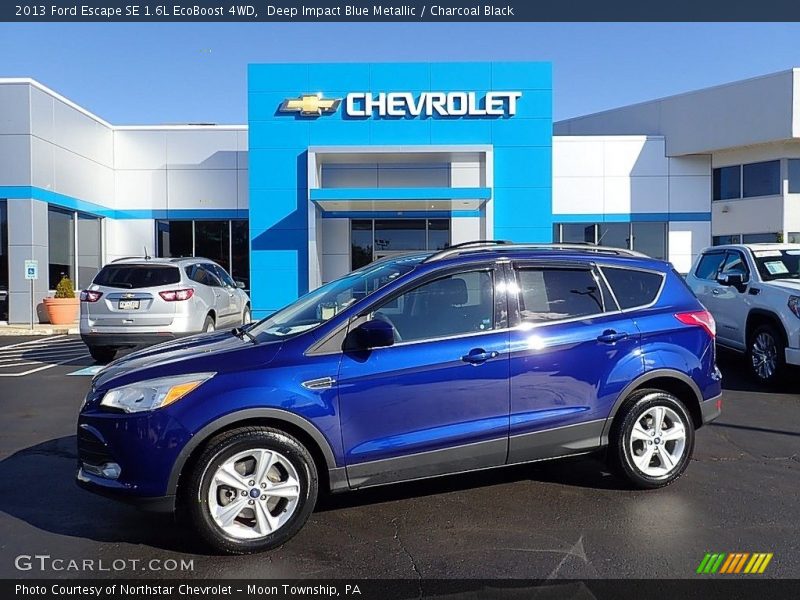 Deep Impact Blue Metallic / Charcoal Black 2013 Ford Escape SE 1.6L EcoBoost 4WD