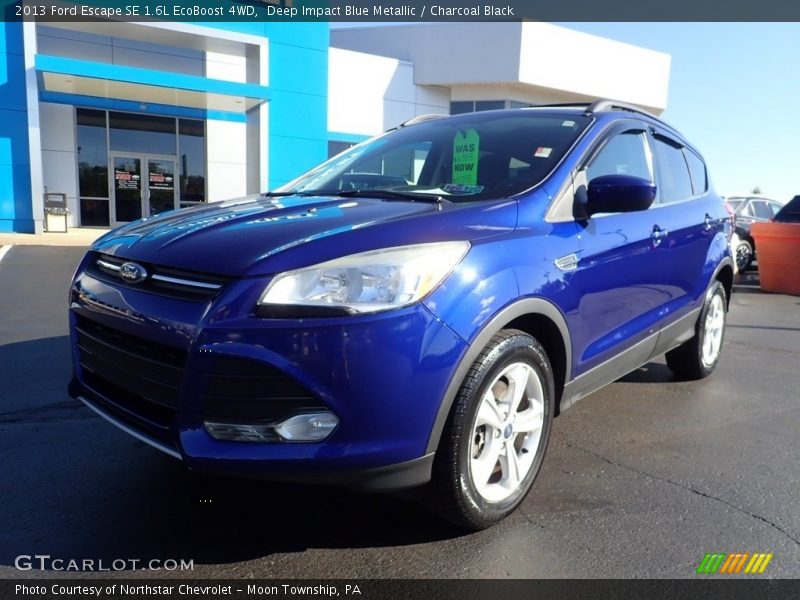 Deep Impact Blue Metallic / Charcoal Black 2013 Ford Escape SE 1.6L EcoBoost 4WD