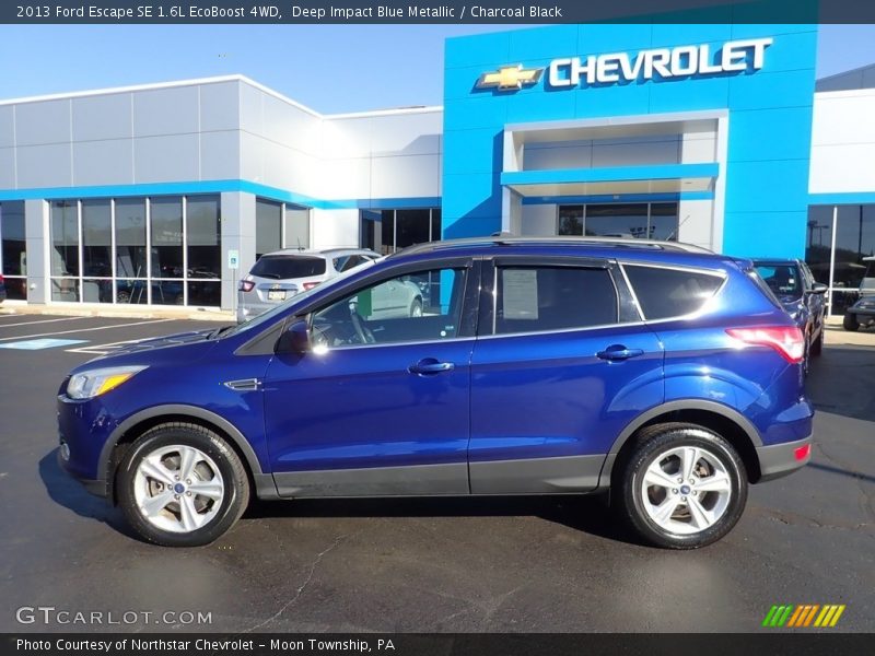 Deep Impact Blue Metallic / Charcoal Black 2013 Ford Escape SE 1.6L EcoBoost 4WD