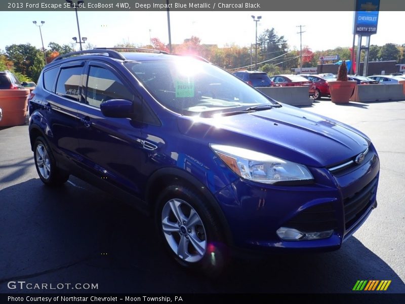 Deep Impact Blue Metallic / Charcoal Black 2013 Ford Escape SE 1.6L EcoBoost 4WD