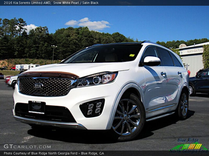 Snow White Pearl / Satin Black 2016 Kia Sorento Limited AWD