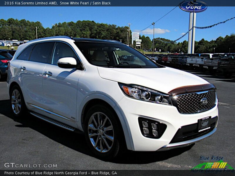 Snow White Pearl / Satin Black 2016 Kia Sorento Limited AWD
