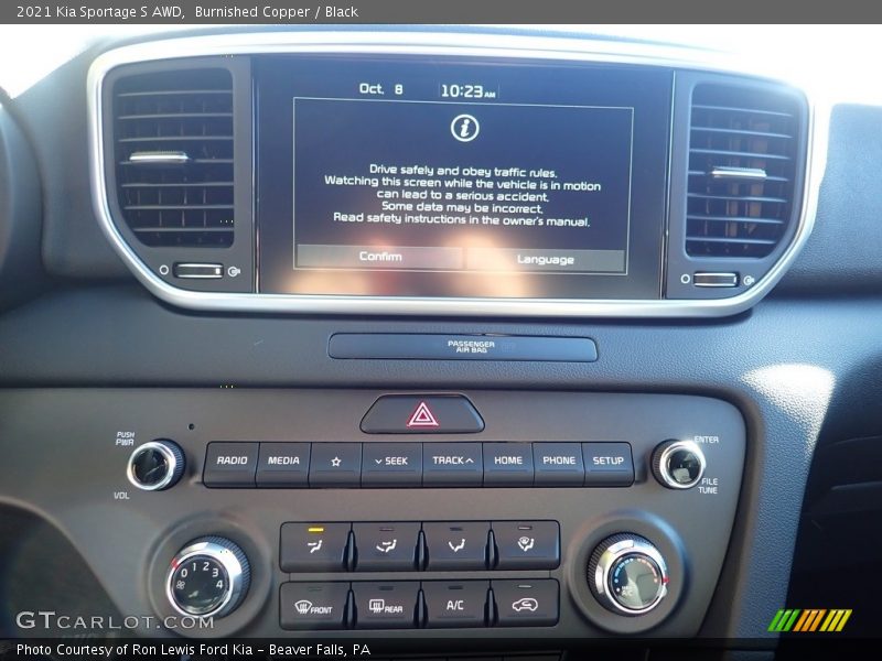 Controls of 2021 Sportage S AWD