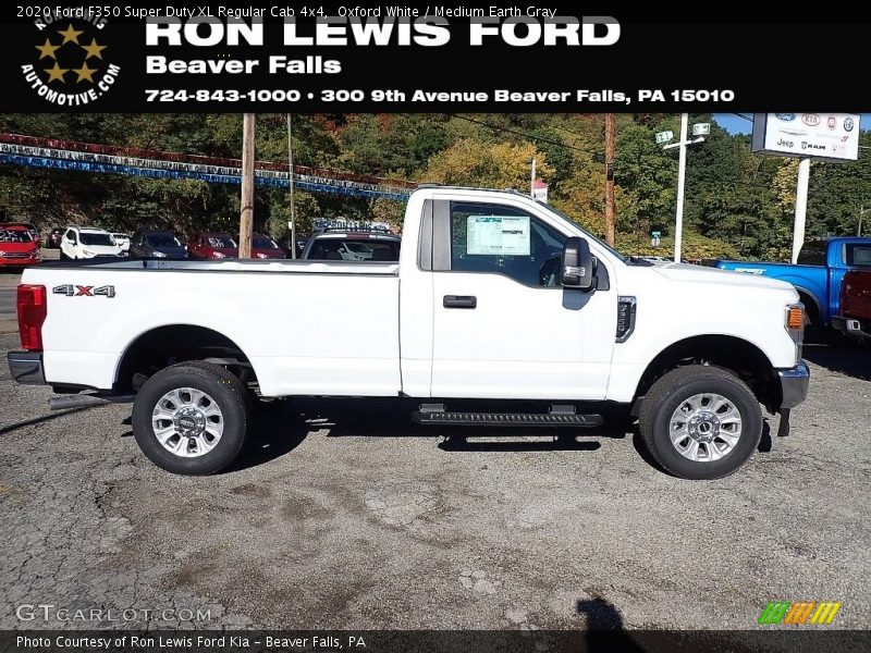 Oxford White / Medium Earth Gray 2020 Ford F350 Super Duty XL Regular Cab 4x4