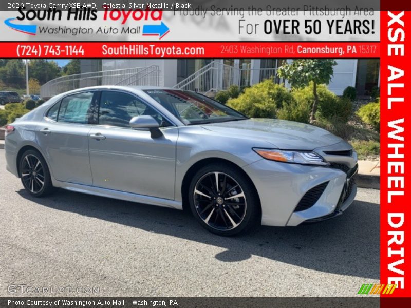 Celestial Silver Metallic / Black 2020 Toyota Camry XSE AWD
