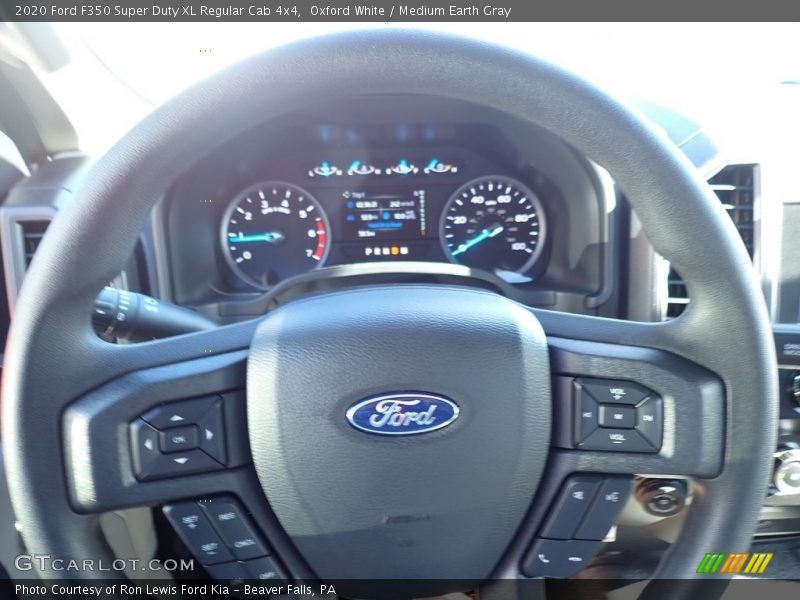 Oxford White / Medium Earth Gray 2020 Ford F350 Super Duty XL Regular Cab 4x4