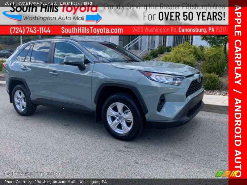 Lunar Rock / Black 2021 Toyota RAV4 XLE AWD