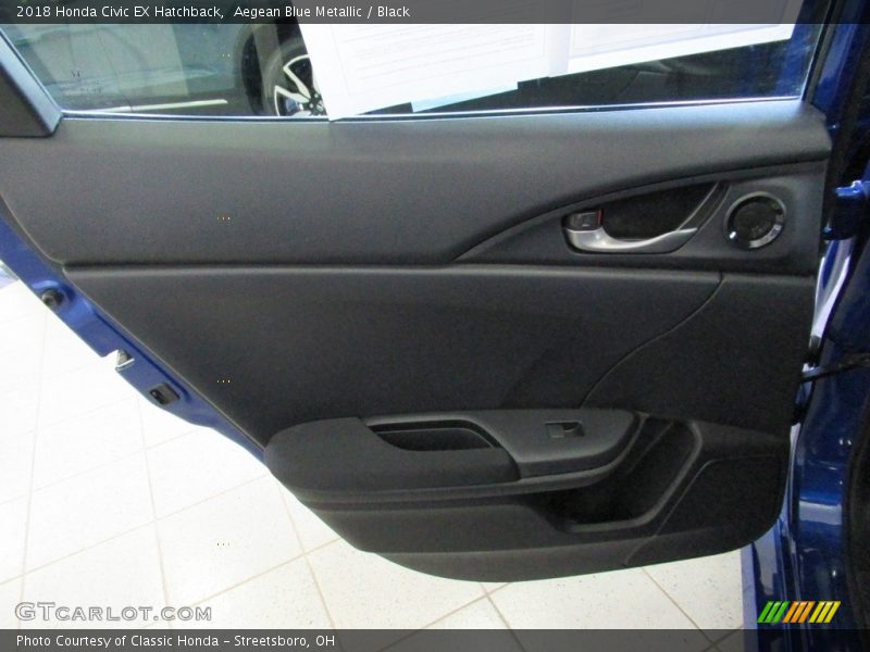 Aegean Blue Metallic / Black 2018 Honda Civic EX Hatchback