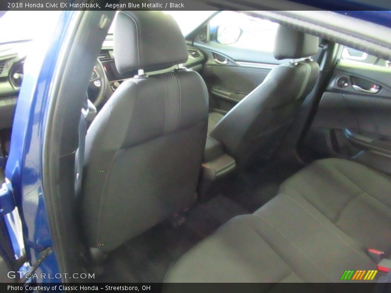 Aegean Blue Metallic / Black 2018 Honda Civic EX Hatchback