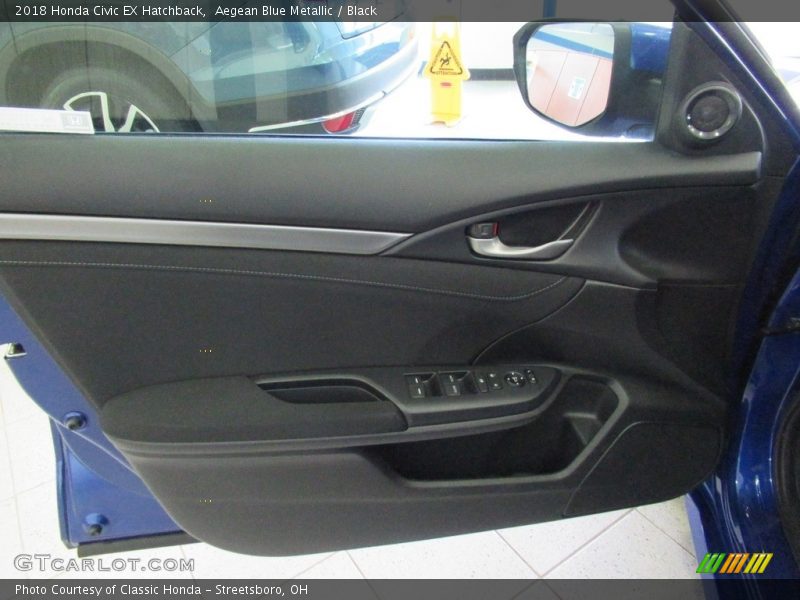Aegean Blue Metallic / Black 2018 Honda Civic EX Hatchback