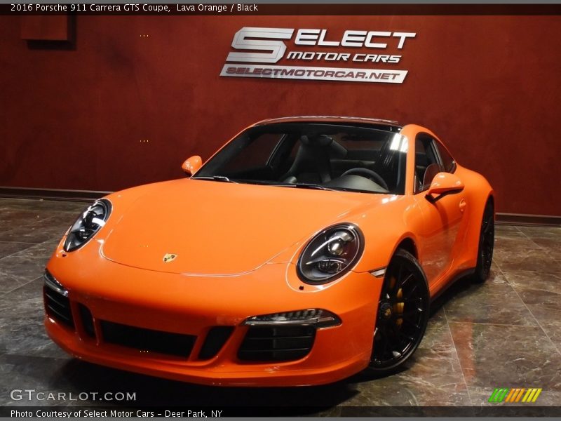 Lava Orange / Black 2016 Porsche 911 Carrera GTS Coupe
