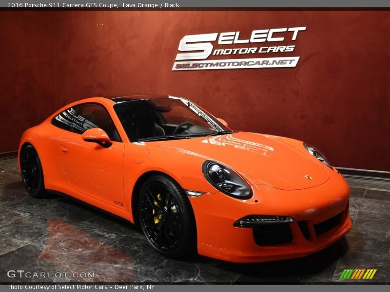 Lava Orange / Black 2016 Porsche 911 Carrera GTS Coupe