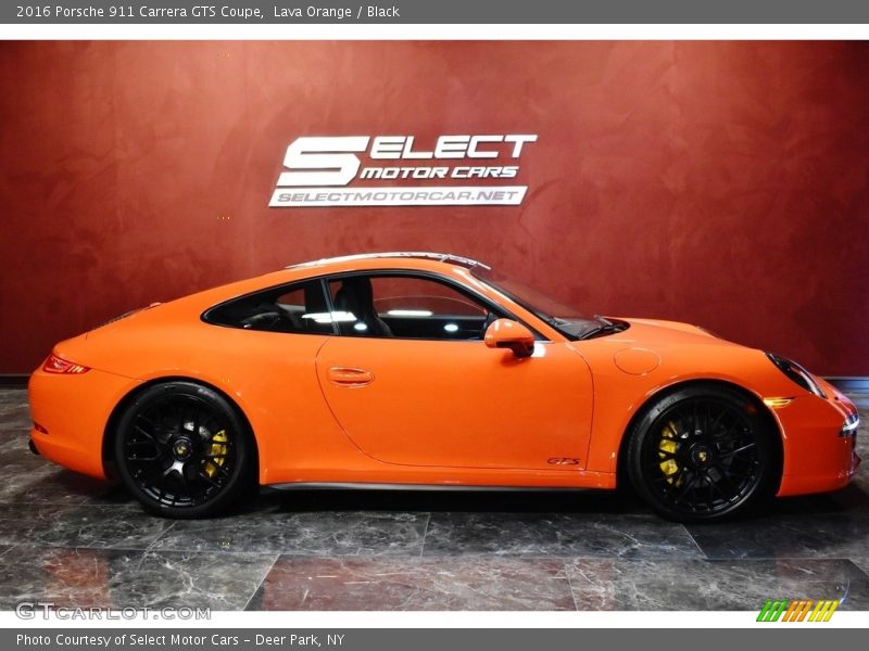 Lava Orange / Black 2016 Porsche 911 Carrera GTS Coupe