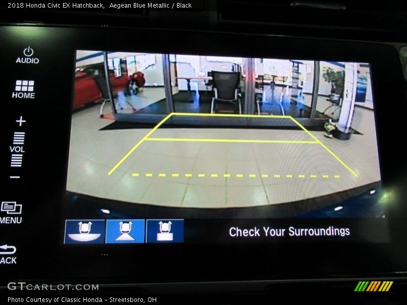 Aegean Blue Metallic / Black 2018 Honda Civic EX Hatchback