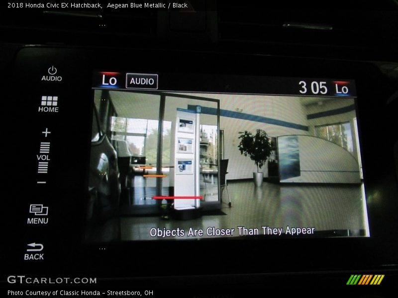 Aegean Blue Metallic / Black 2018 Honda Civic EX Hatchback