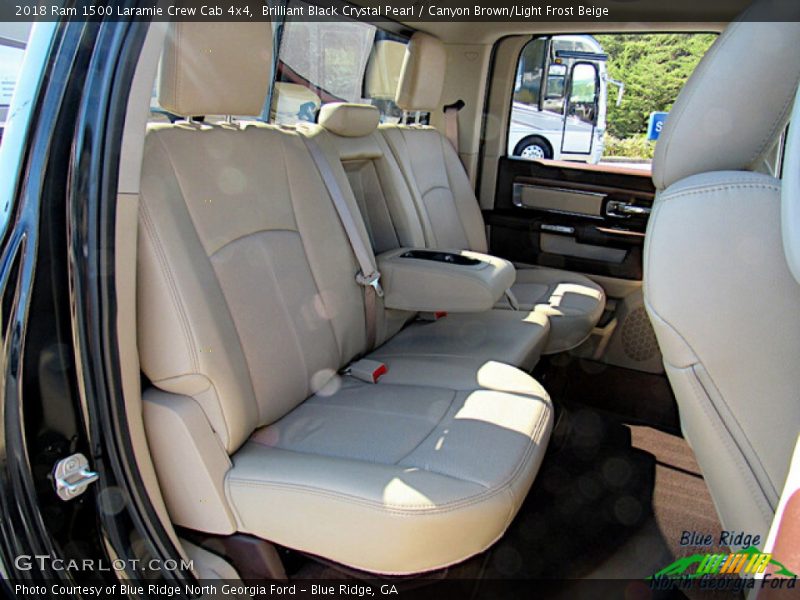 Brilliant Black Crystal Pearl / Canyon Brown/Light Frost Beige 2018 Ram 1500 Laramie Crew Cab 4x4
