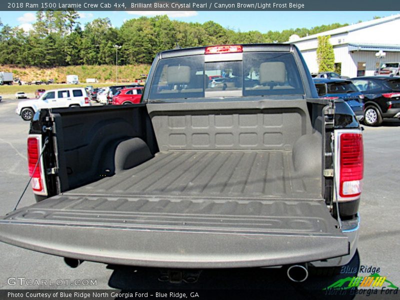 Brilliant Black Crystal Pearl / Canyon Brown/Light Frost Beige 2018 Ram 1500 Laramie Crew Cab 4x4