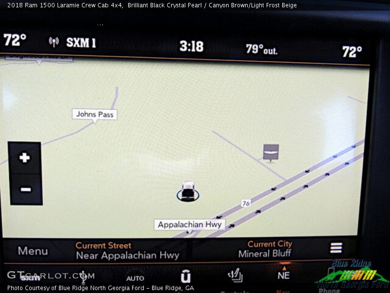 Brilliant Black Crystal Pearl / Canyon Brown/Light Frost Beige 2018 Ram 1500 Laramie Crew Cab 4x4