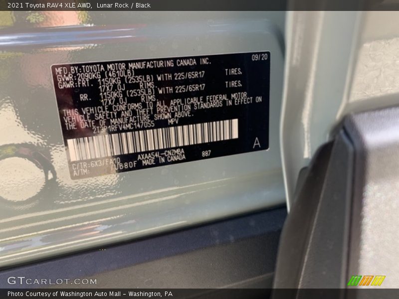 2021 RAV4 XLE AWD Lunar Rock Color Code 6X3