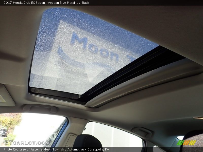 Aegean Blue Metallic / Black 2017 Honda Civic EX Sedan