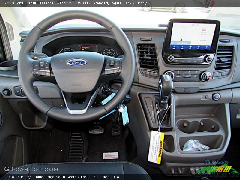 Agate Black / Ebony 2020 Ford Transit Passenger Wagon XLT 350 HR Extended