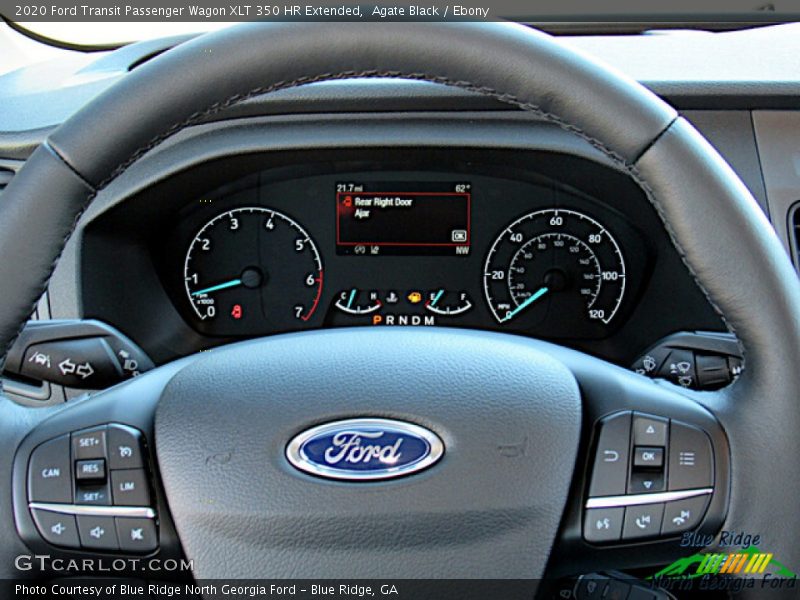 Agate Black / Ebony 2020 Ford Transit Passenger Wagon XLT 350 HR Extended