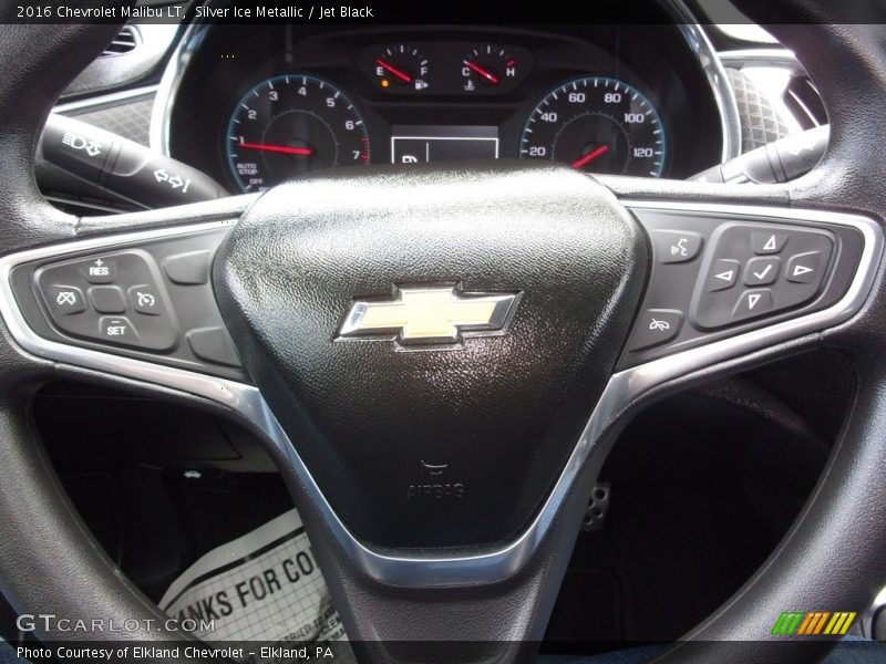 Silver Ice Metallic / Jet Black 2016 Chevrolet Malibu LT