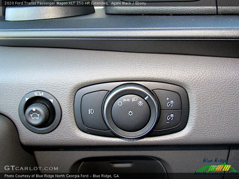 Agate Black / Ebony 2020 Ford Transit Passenger Wagon XLT 350 HR Extended