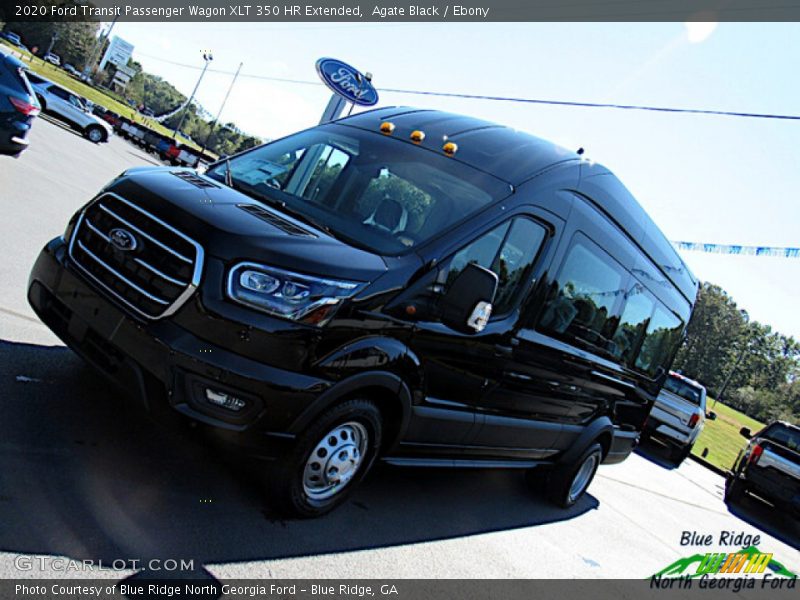 Agate Black / Ebony 2020 Ford Transit Passenger Wagon XLT 350 HR Extended