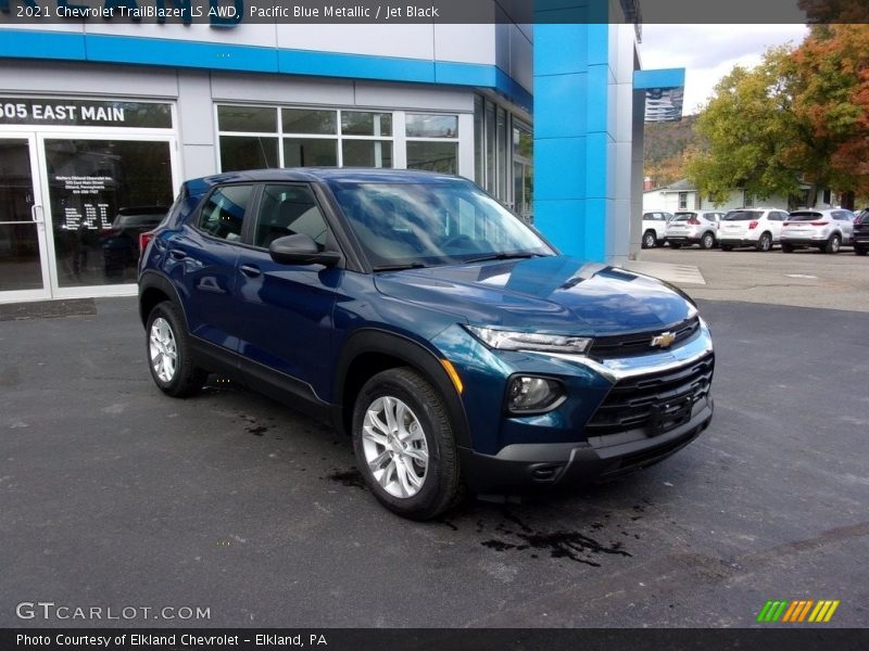 Pacific Blue Metallic / Jet Black 2021 Chevrolet TrailBlazer LS AWD