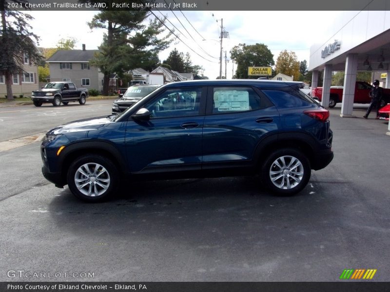 Pacific Blue Metallic / Jet Black 2021 Chevrolet TrailBlazer LS AWD