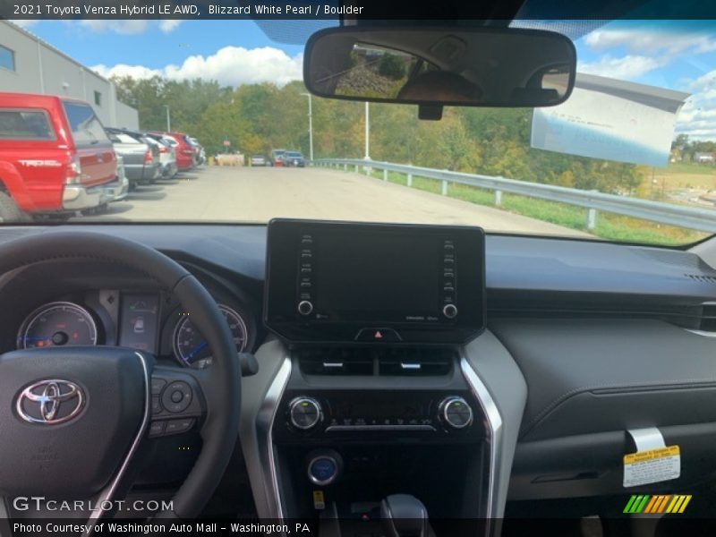 Blizzard White Pearl / Boulder 2021 Toyota Venza Hybrid LE AWD