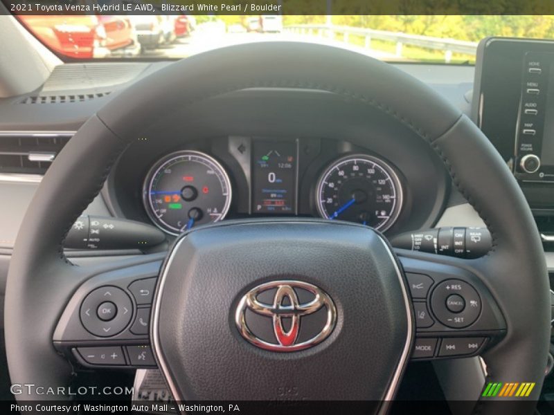 Blizzard White Pearl / Boulder 2021 Toyota Venza Hybrid LE AWD