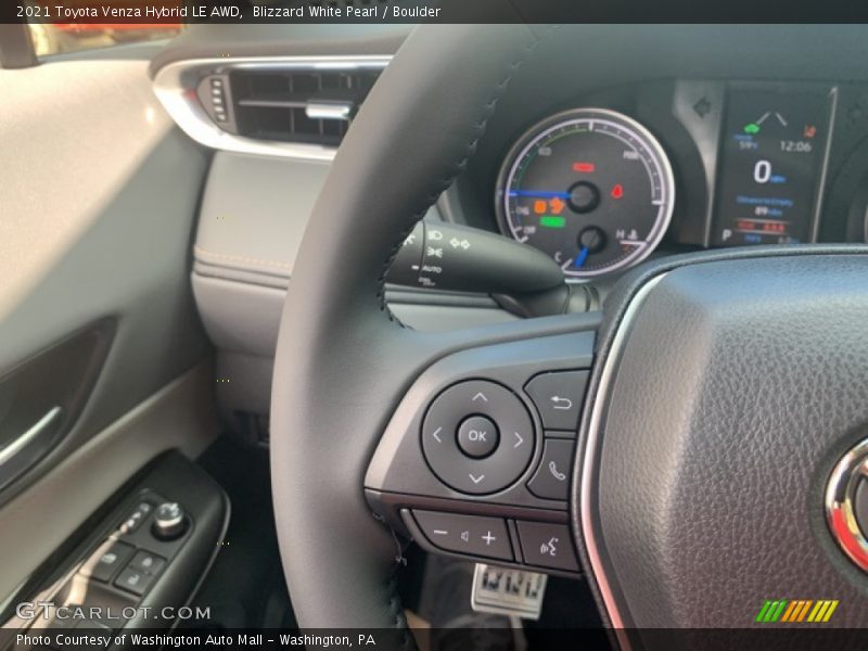 Blizzard White Pearl / Boulder 2021 Toyota Venza Hybrid LE AWD