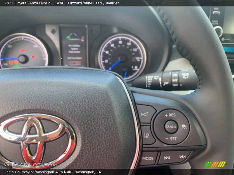 Blizzard White Pearl / Boulder 2021 Toyota Venza Hybrid LE AWD