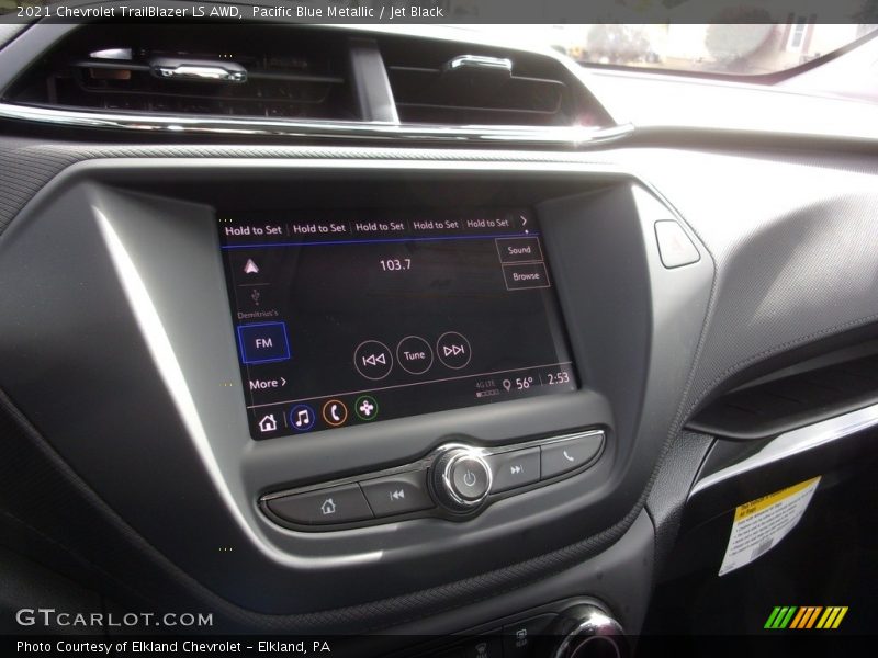 Pacific Blue Metallic / Jet Black 2021 Chevrolet TrailBlazer LS AWD