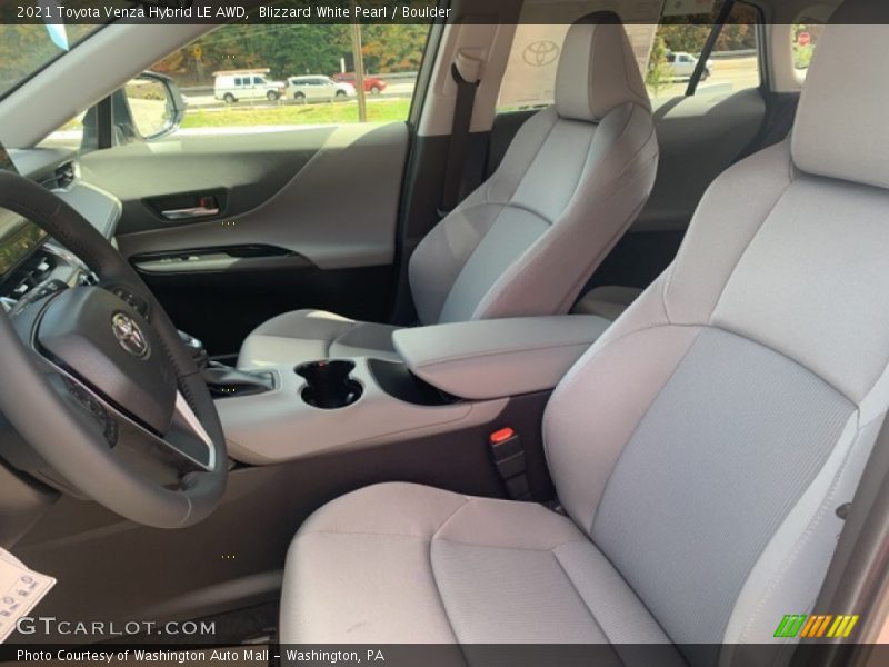 Blizzard White Pearl / Boulder 2021 Toyota Venza Hybrid LE AWD