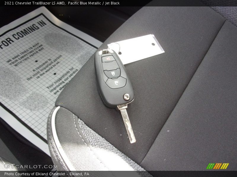 Pacific Blue Metallic / Jet Black 2021 Chevrolet TrailBlazer LS AWD
