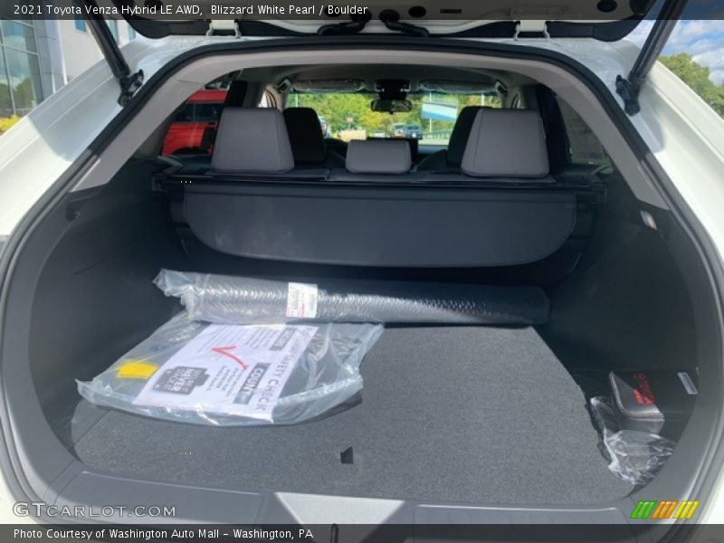 Blizzard White Pearl / Boulder 2021 Toyota Venza Hybrid LE AWD