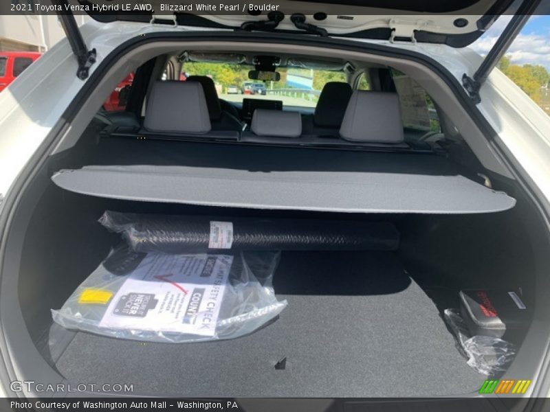 Blizzard White Pearl / Boulder 2021 Toyota Venza Hybrid LE AWD