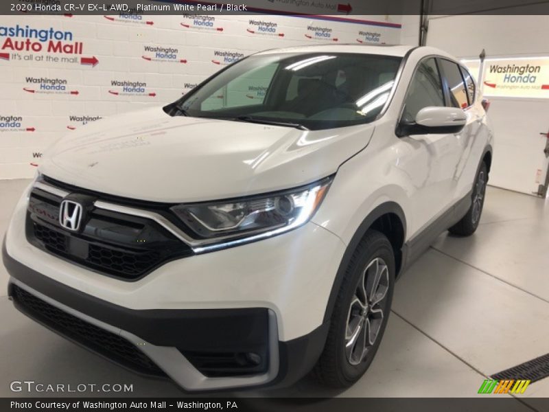 Platinum White Pearl / Black 2020 Honda CR-V EX-L AWD