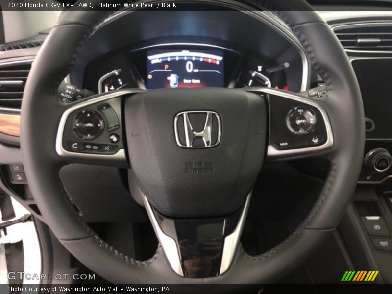 Platinum White Pearl / Black 2020 Honda CR-V EX-L AWD