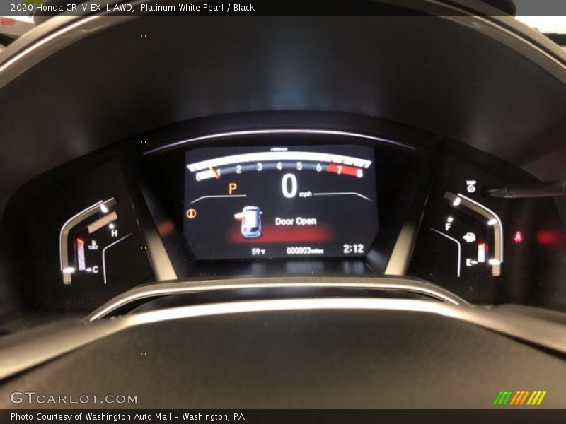 Platinum White Pearl / Black 2020 Honda CR-V EX-L AWD